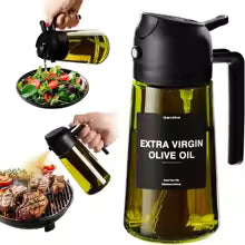 470Ml 2in1 Oil Dispenser Bottle with Handle Oil Spray Bottle For Air Fryer