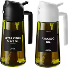 470Ml 2in1 Oil Dispenser Bottle with Handle Oil Spray Bottle For Air Fryer
