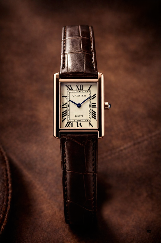 Cartier Tank – Slim Leather Strap Watch
